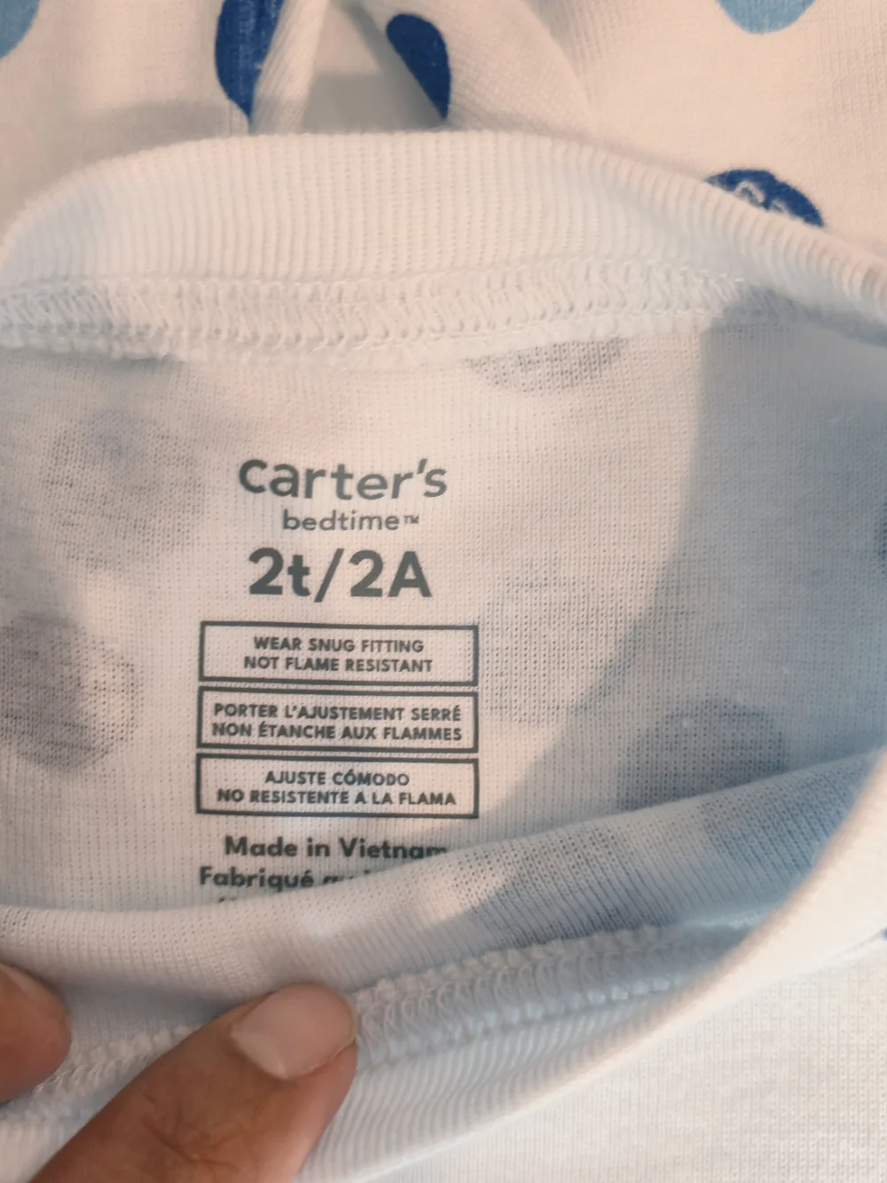 Carter's Two-Piece Pajama Sets - Blue Dot & Red Strawberry Prints